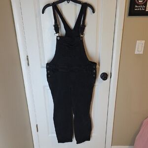 Classic Black Women's Denim Overalls